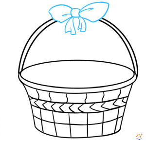 how to draw Easter basket