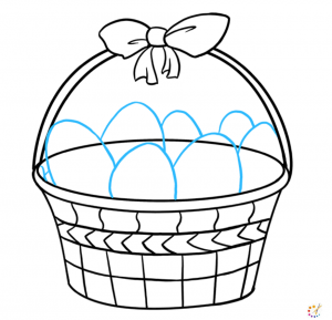 how to draw Easter basket