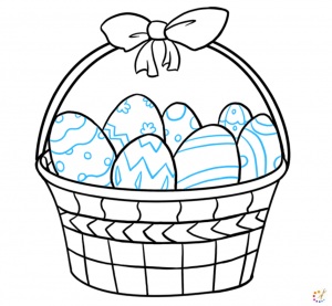 how to draw Easter basket