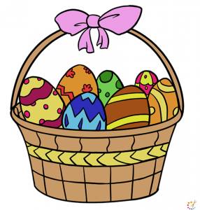 how to draw Easter basket