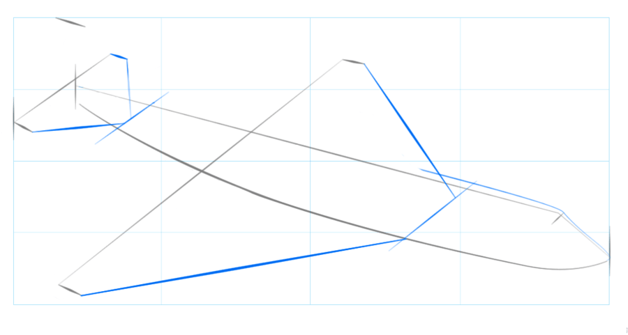 How to draw airplane