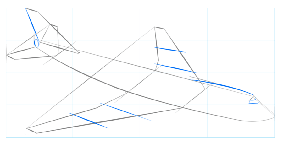 How to draw airplane