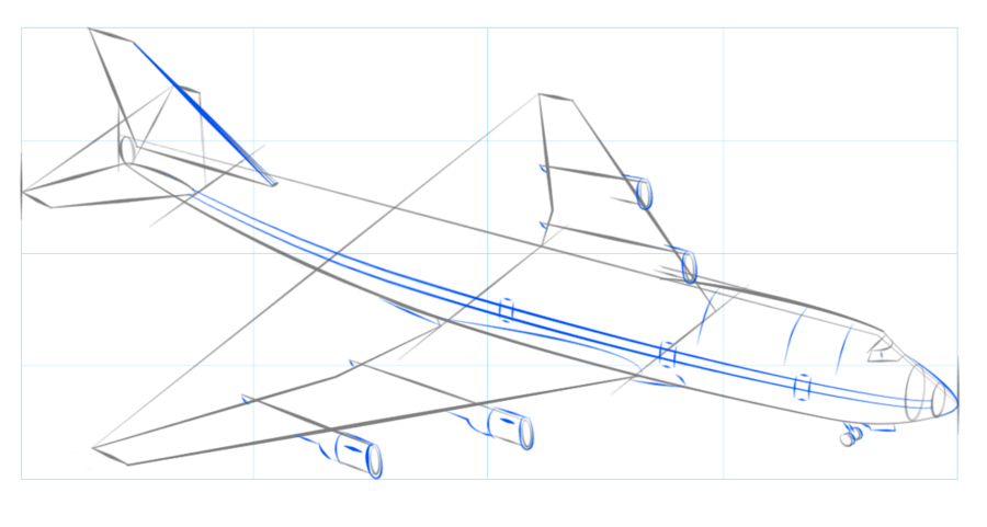 How to draw airplane