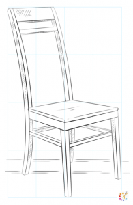 How to draw chair