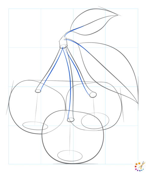 How to draw cherries