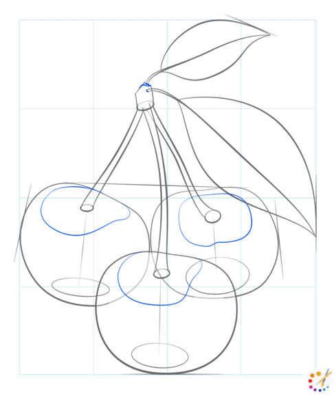 How to draw cherries