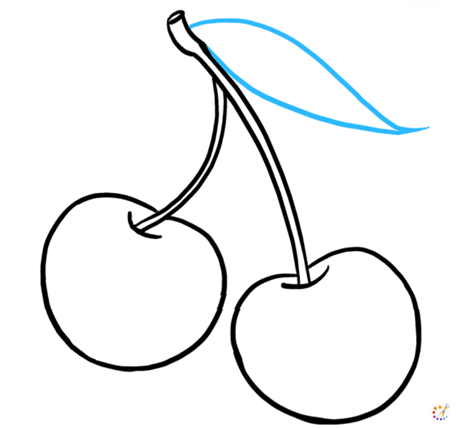 How to draw Cherries Step by Step – For Kids & Beginners