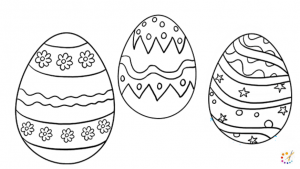 how to draw Easter eggs