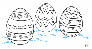 how to draw Easter eggs