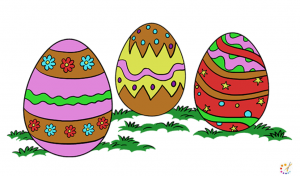 how to draw Easter eggs