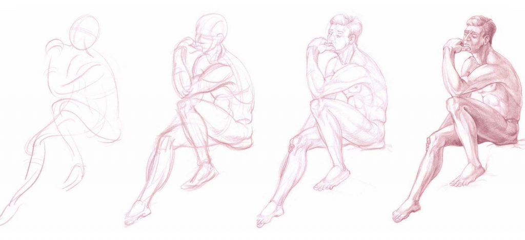 how to draw human poses