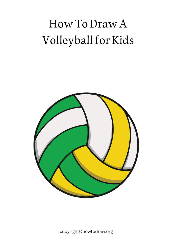 How To Draw A Volleyball for Kids