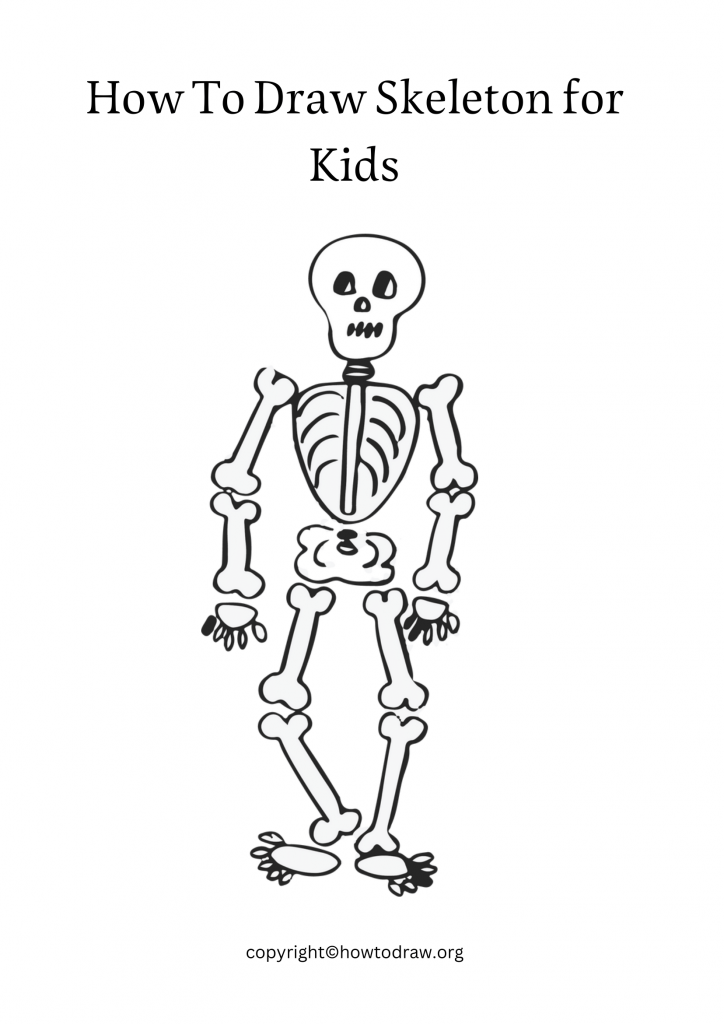 How To Draw Skeleton for Kids