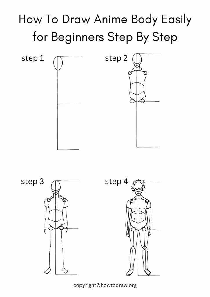 How To Draw Anime Body Easily for Beginners Step By Step