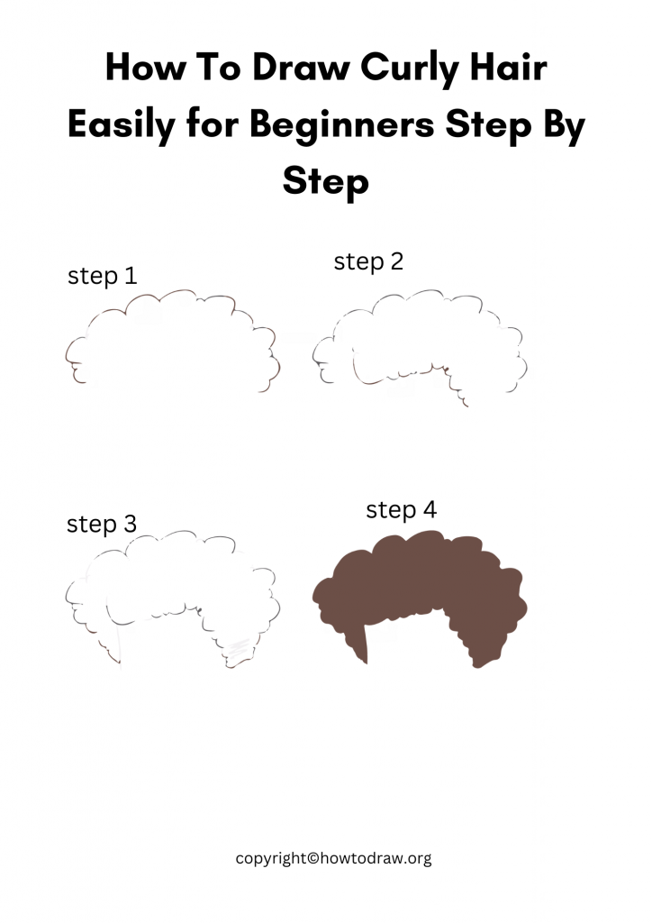 How To Draw Curly Hair Easily for Beginners Step By Step