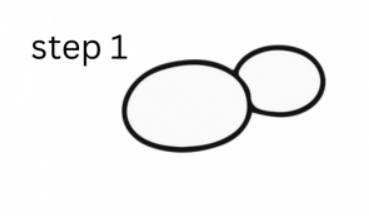 how to draw a spider step 1