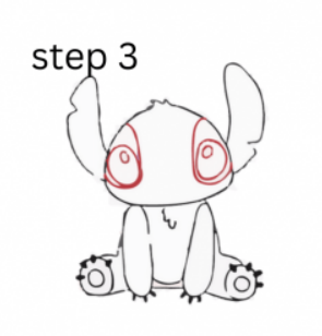 how to draw a stitch step 2 & 3