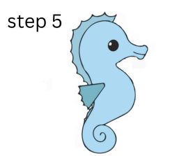 how to draw a seahorse