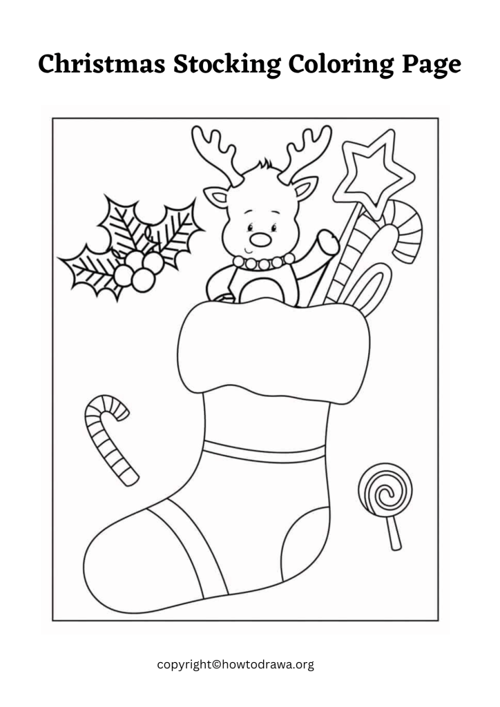 Christmas Stocking Coloring Page