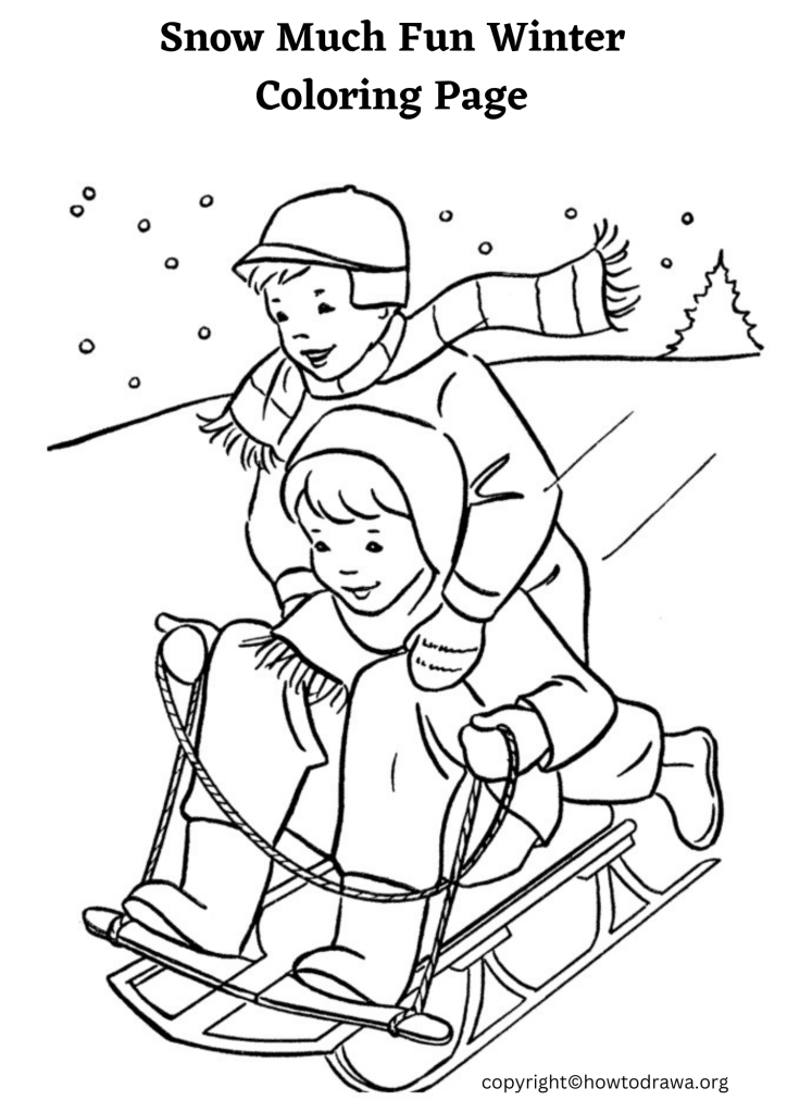 Free Snow Much Fun Winter Coloring Sheets for Kids