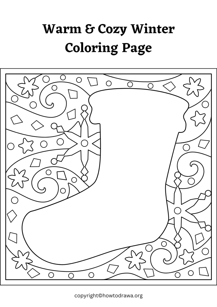 Free Warm & Cozy Winter Coloring Sheets for Kids