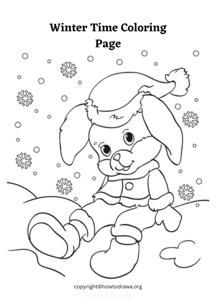 Free Winter Time Coloring Sheets for Kids