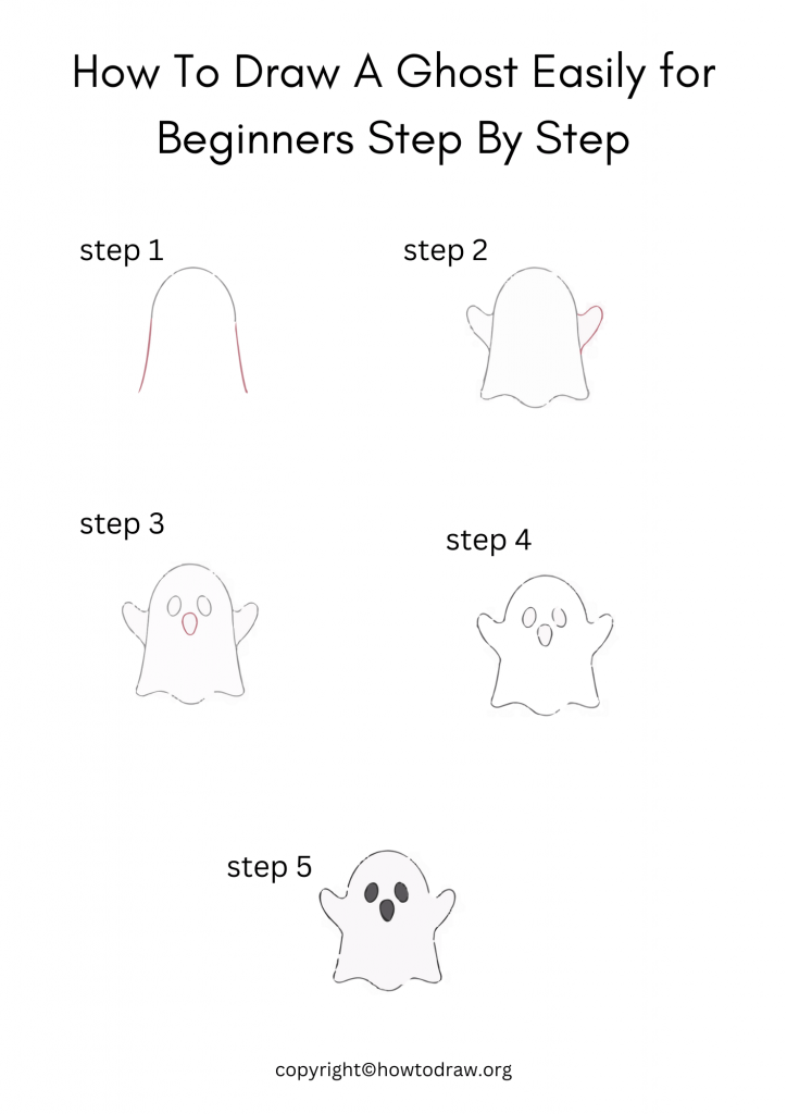 How To Draw A Ghost Easily for Beginners Step By Step