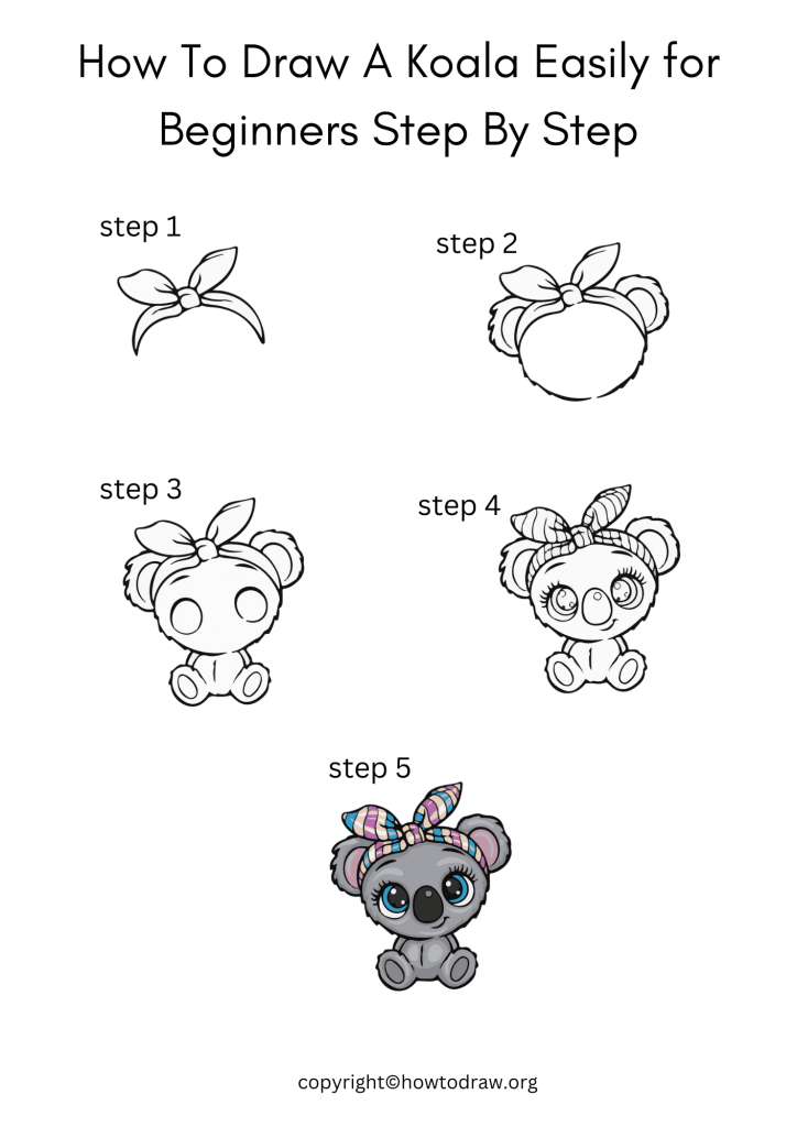 How To Draw A Koala Easily for Beginners Step By Step