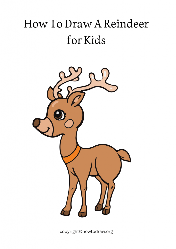 How To Draw A Reindeer for Kids