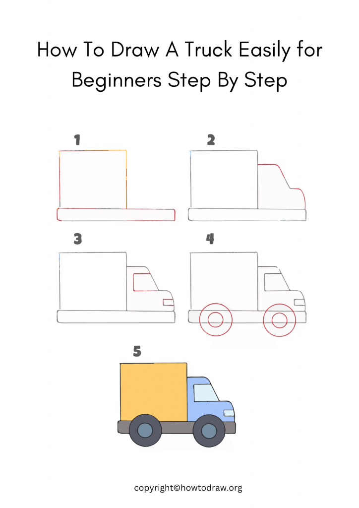 How To Draw A Truck Easily for Beginners Step By Step