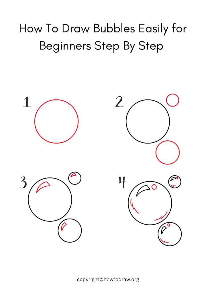 How To Draw Bubbles Easily for Beginners Step By Step