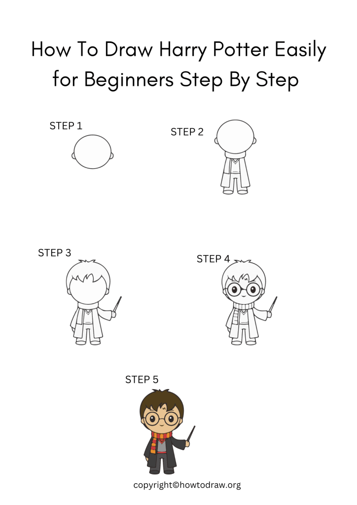 How To Draw Harry Potter Easily for Beginners Step By Step