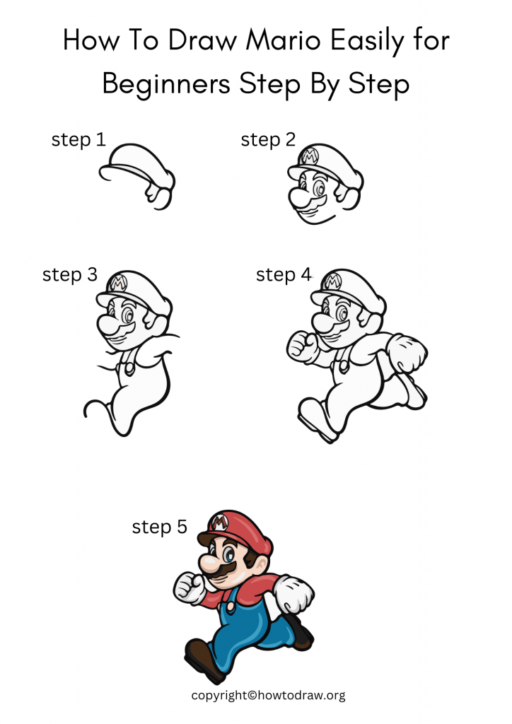 How To Draw Mario Easily for Beginners Step By Step