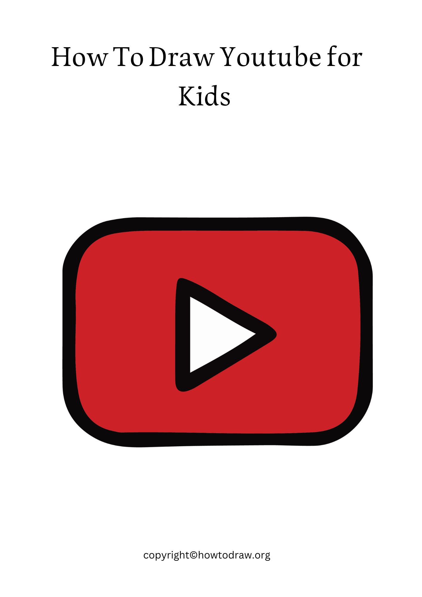 How To Draw Youtube Step By Step For Kids Beginners