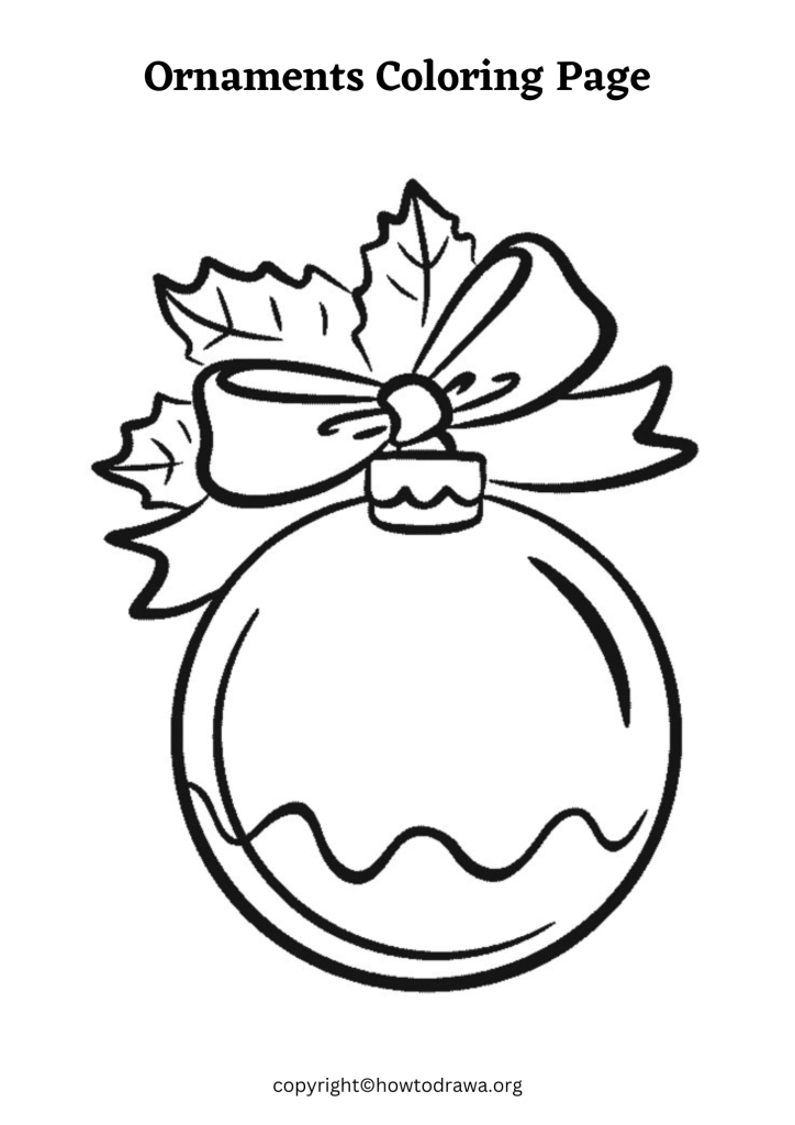 Ornaments Coloring Page