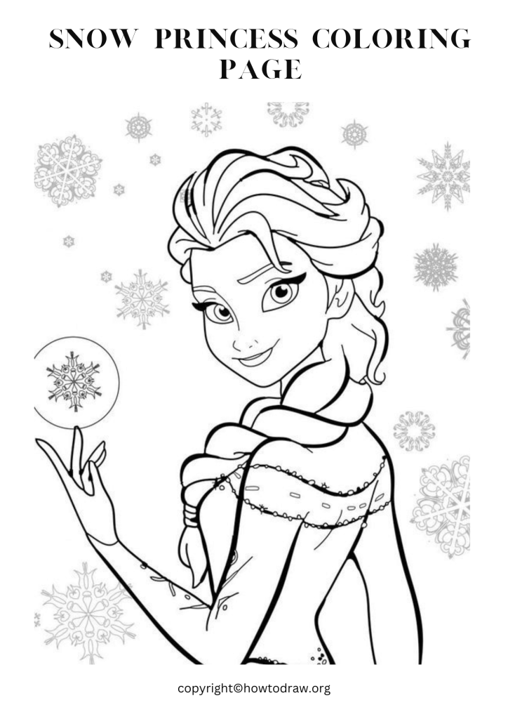 Snow Princess Coloring Page