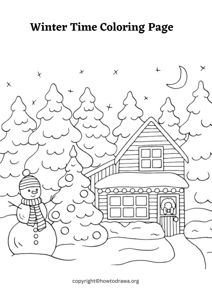 Winter Time Coloring Page