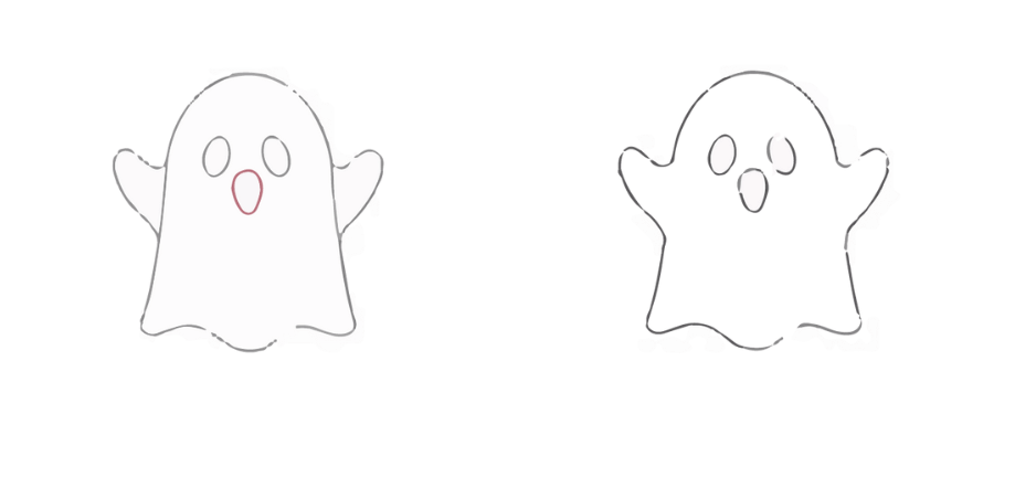 how to draw a ghost step 2