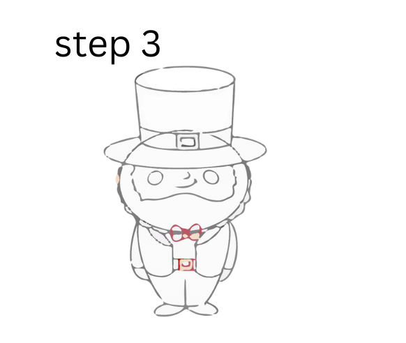 how to draw a leprechaun step 3