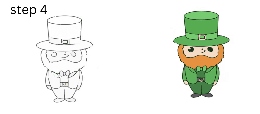 How To Draw A Leprechaun Step By Step For Kids Beginners