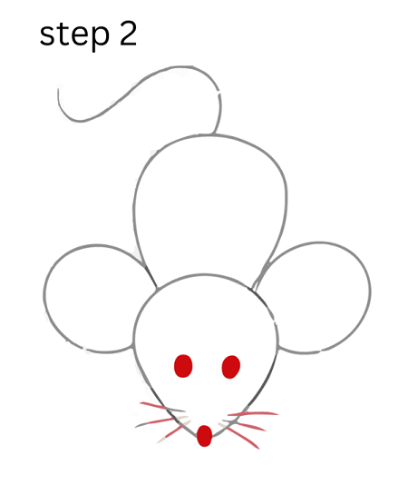 how to draw a mice step 2