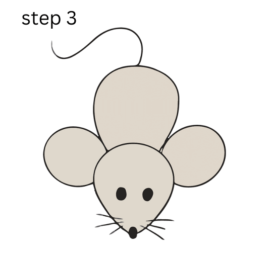 how to draw a mice step 3