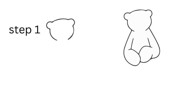 how to draw a polar bear step 1