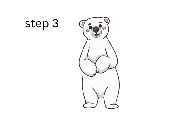 how to draw a polar bear step 3