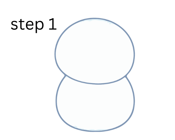 how to draw a snowman step 1