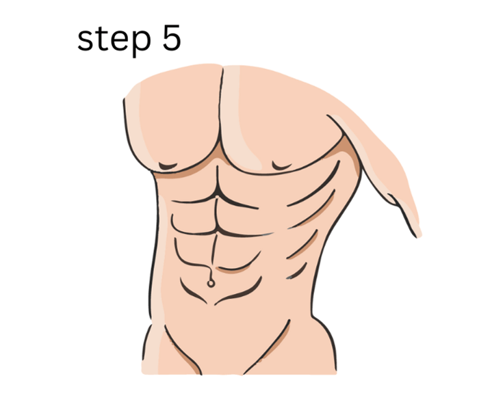 how to draw abs step 5