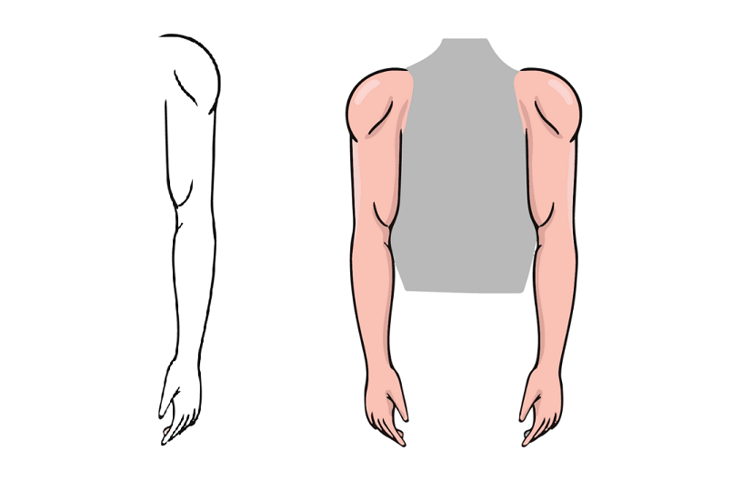 how to draw arms step 3