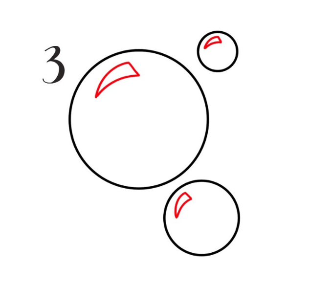 how to draw bubbles step 3