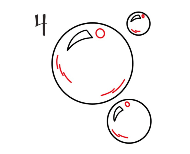 how to draw bubbles step 4