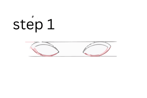 how to draw eyelashes step 1